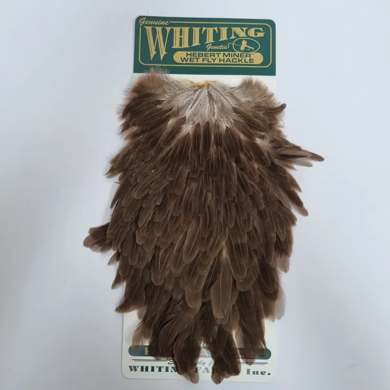 Whiting Hebert Miner Hen Saddle in Dark Brown Dun